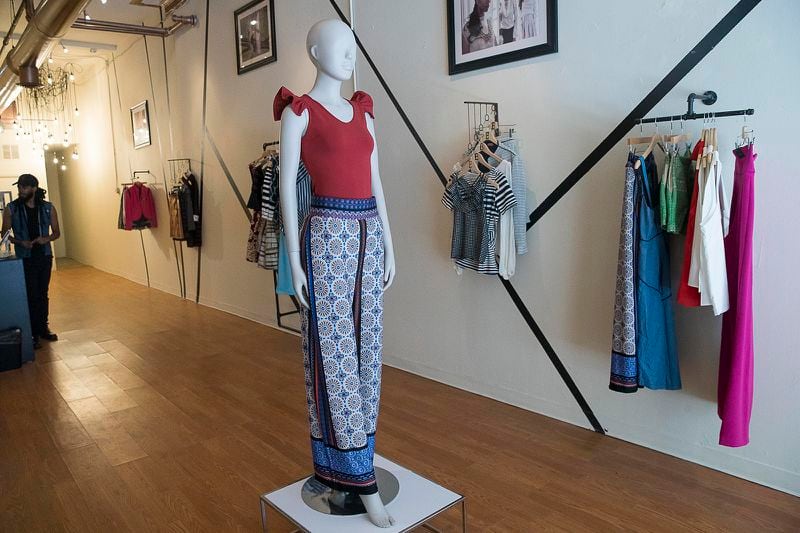 The interior of Ennyluap clothing store during a "Pop-Up Row" shopping event along the 200 block of Mitchell Street SW in Atlanta's south downtown community on Thursday, April 11, 2019.