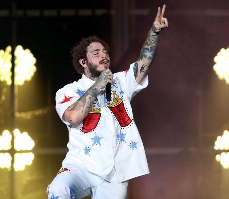 Post Malone opened for Aerosmith at a pre-Super Bowl concert at State Farm Arena and will return to headline at the venue. Robb Cohen Photography & Video /RobbsPhotos.com