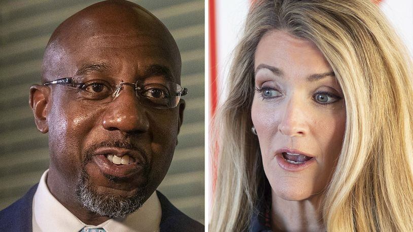 Democrat Raphael Warnock and Republican Kelly Loeffler face each other in a Jan. 5 runoff for her seat in the U.S. Senate.