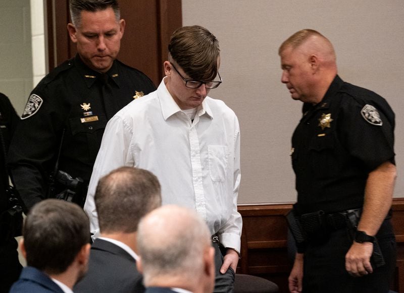 210727-Canton- Robert Aaron Long enters Superior Court of Cherokee County in Canton on Tuesday morning, July 27, 2021, for his plea hearing in the spa shootings. Ben Gray for the Atlanta Journal-Constitution