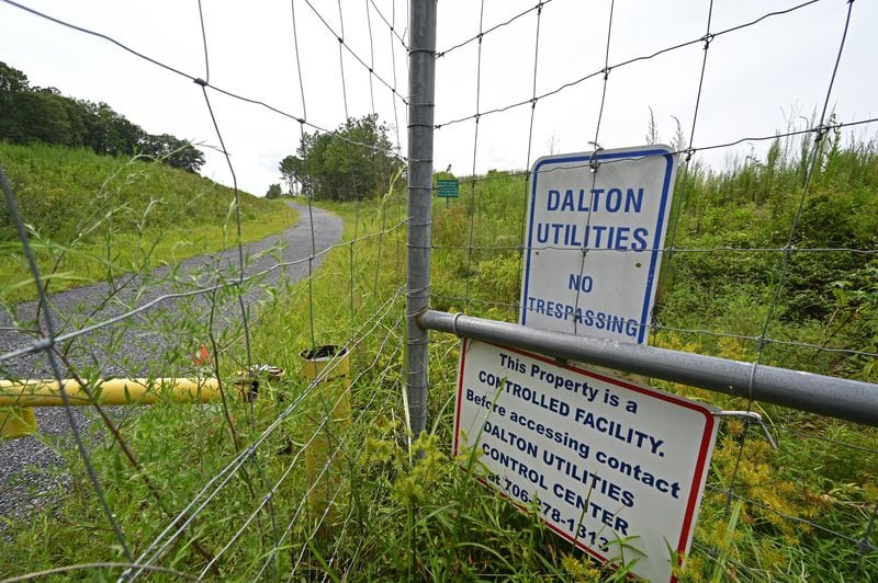August 23, 2022 Chatsworth - Picture shows an entrance of Dalton Utilities’ land application site in Chatsworth on Tuesday, August 23, 2022. (Hyosub Shin / Hyosub.Shin@ajc.com)