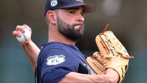 Left-handed starter Jaime Garcia had his promising career with the Cardinals stalled by multiple injuries. Traded to the Braves in December, he’s in the option year of his contract and will be eligible for free agency after the season. (Curtis Compton/AJC photo)
