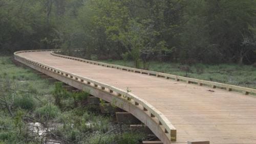 This is an example photo of a multi-use trail boardwalk, which Brookhaven plans to build at the north end of Murphey Candler Park.