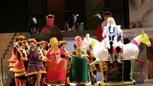 Director Joan Font’s production of “La Cenerentola” premiered at the Houston Grand Opera in 2007. His production adds colorful elements of magic and imagination to Gioachino Rossini’s realistic retelling of Cinderella. Contributed by Brett Croomer