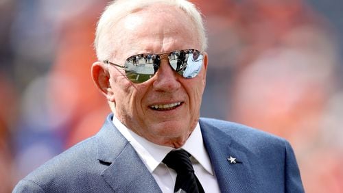 Cowboys owner Jerry Jones stands on the sidelines before a game against the Broncos at Sports Authority Field at Mile High on September 17 in Denver, Colorado.