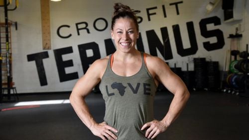 Portrait of Emily Bridgers, a former UGA gymnast and co-owner of CrossFit Terminus, at CrossFit Terminus in Atlanta on Friday, July 6, 2018. HYOSUB SHIN / HSHIN@AJC.COM