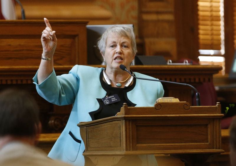 State Sen. Nan Orrock, an Atlanta Democrat, speaking in the Georgia Capitol in 2015.