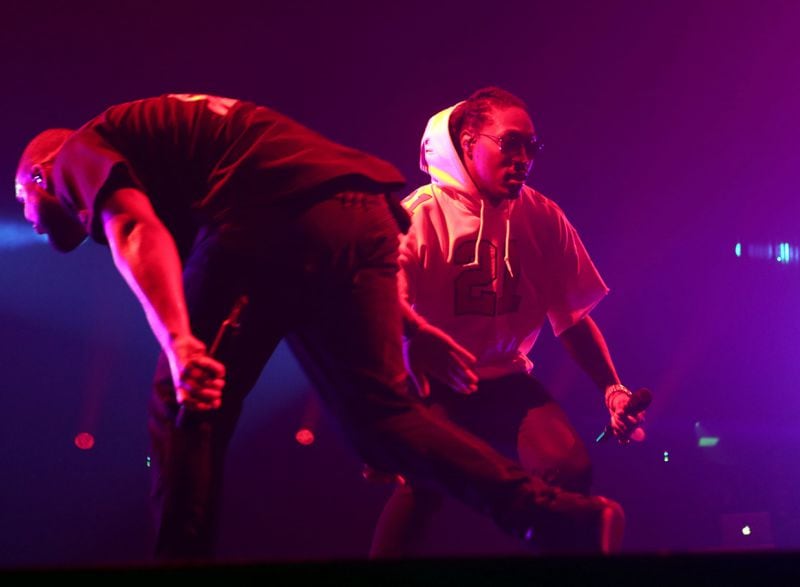The dynamic duo. Photo: Robb Cohen Future received a warm welcome from fans at his Atlanta show with Drake. Photography & Video /www.RobbsPhotos.com