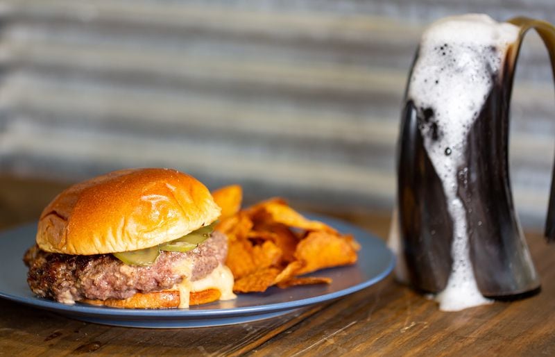 The Juicy Lucy burger will be available on the menus of Skol Brewing and Valhalla Social. / Courtesy of 200 Hospitality Group