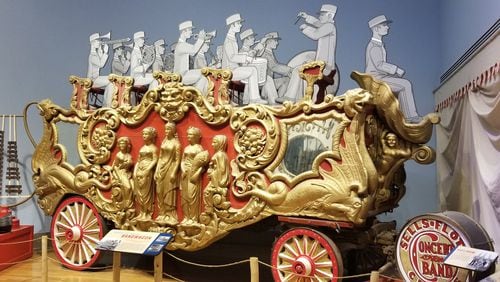This elaborate bandwagon, exhibited at the Ringling Circus Museum, was used in parades to advertise the arrival of the show. Contributd by Tracey Teo