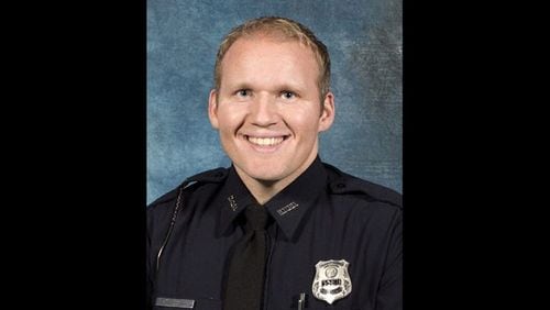 A marker celebrating the life of slain Henry County Police Officer Michael Smith will be unveiled Tuesday in McDonough. (Georgia Bureau of Investigation via AP)