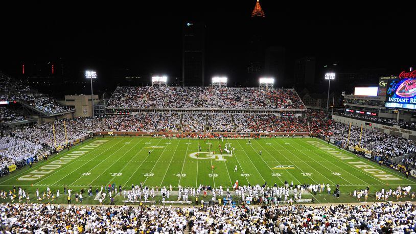 ATLANTA, GA - OCTOBER 4: A general view of Bobby Dodd Stadium during the game between the Georgia Tech Yellow and the Miami Hurricanes on October 4, 2014 in Atlanta, Georgia. (Photo by Scott Cunningham/Getty Images)