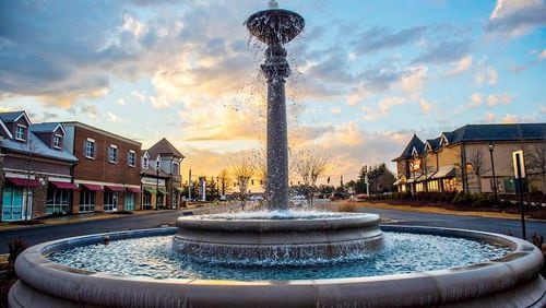 Intuitive, a California company, announced plans to created 1,200 new jobs in the Gwinnett County city of Peachtree Corners, which in recent years created a new town center (shown here). Intuitive, makes robotic-assisted surgical systems and plans to expand on its existing campus. (Courtesy City of Peachtree Corners)
