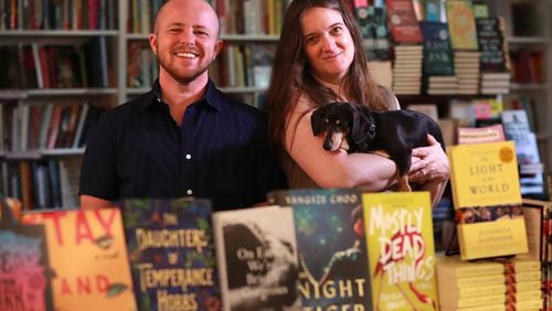 Charis Books & More has been nominated for Bookstore of the Year by Publishers Weekly. Pictured here are Charis Circle Executive Director E.R. Anderson (left) and Charis Books & More co-owner Sara Luce.  Curtis Compton/ccompton@ajc.com