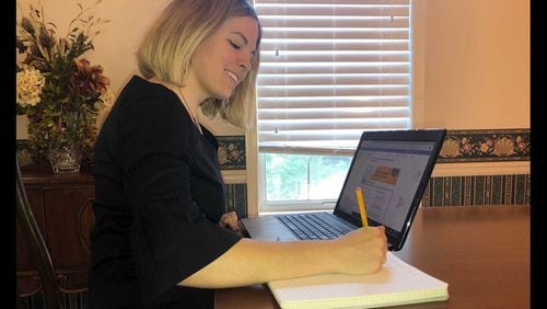 Heather Morrison is graduating from Kennesaw State University this semester. She joined the university’s virtual career fair on Thursday, May 7, as part of her job search. CONTRIBUTED