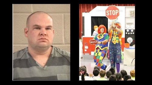 William Taylor White (left) faces charges of child molestation and sexual battery. He was also known as “Spladder” the clown and performed in Whitfield County events. (Credit: Whitfield County Sheriff's Office and Mitch Talley for Whitfield County Facebook)