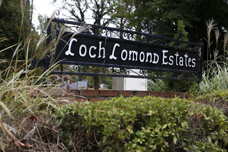 A Loch Lomond Estates neighborhood entrance sign. (Casey Sykes for The Atlanta Journal-Constitution)