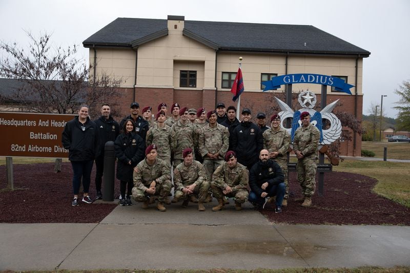 Atlanta United sent a contingent on a USO-sponsored trip to Fort Bragg in North Carolina on Tuesday. (USO photo)