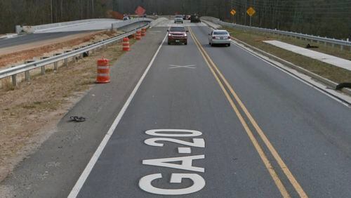 Single lane closures to slow drivers on State Route 20 in Sugar Hill. Google Maps
