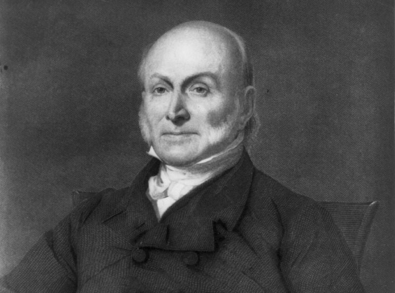 John Quincy Adams, the nation's sixth president, was sworn in over a law book. (Library of Congress)