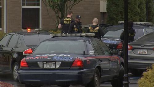 Atlanta police were on the scene of a carjacking Saturday.