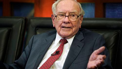FILE - Berkshire Hathaway Chairman and CEO Warren Buffett speaks during an interview with Liz Claman on Fox Business Network's "Countdown to the Closing Bell," May 7, 2018, in Omaha, Neb. Everyone knows Buffett's successor won't be able to match the legendary investor, but Berkshire Hathaway's board remains confident that Greg Abel is the right guy to one day lead the conglomerate into the future. (AP Photo/Nati Harnik, File)