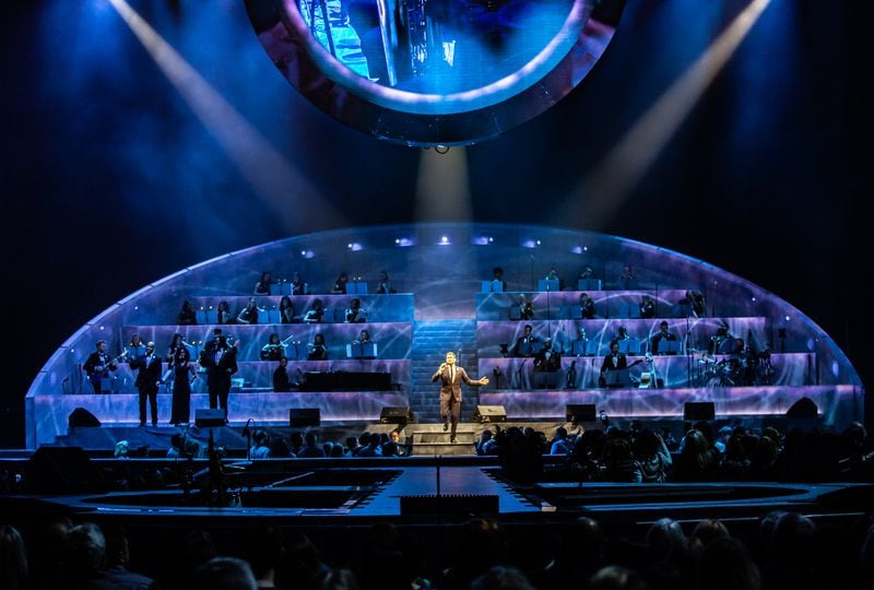 Michael Buble brought a massive production to Infinite Energy Arena on Feb. 17, 2019. Photo: Photo: Ryan Fleisher/Special to the AJC