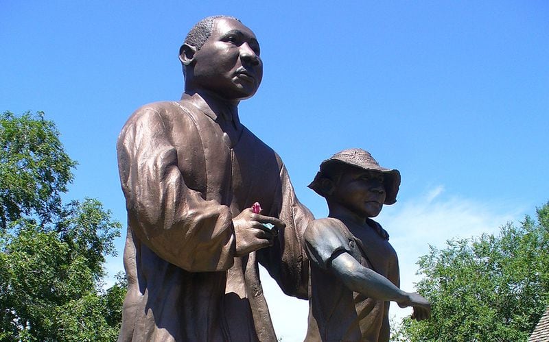 The Pueblo, Colo. sculptures of MLK and Emmett Till by sculptor Ed Rose. (photo by IckyPic.com)