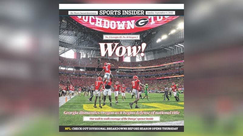The Atlanta Journal-Constitution's digital magazine Sports Insider, Sunday, September 4, 2022.
