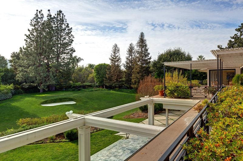 The Bob and Dolores Hope estate in Toluca Lake sits on a little over five acres of grounds with multiple structures, a swimming pool and a one-hole golf course. (Erik Grammer)