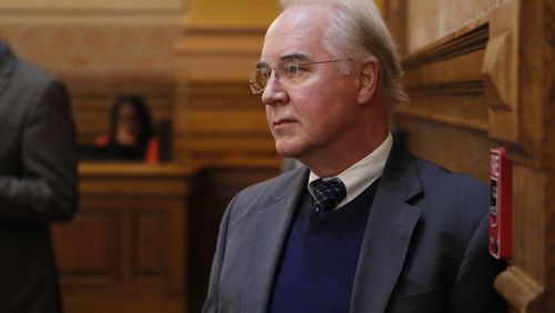 Tom Price, the former Georgia congressman and secretary of health and human services, in the state Senate chamber earlier this year. Bob Andres, bandres@ajc.com