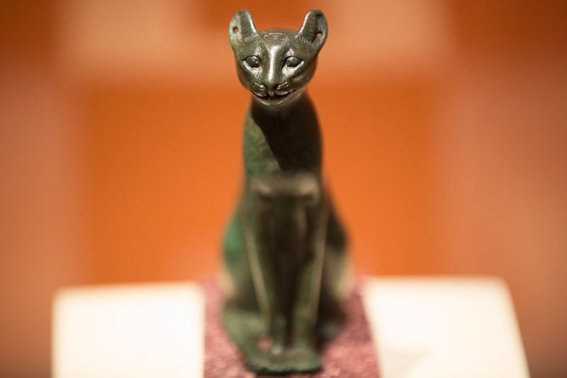 “Statuette of a Cat,” Third Intermediate Period, circa 1076-723 B.C., in bronze. CONTRIBUTED BY EMORY PHOTO/VIDEO