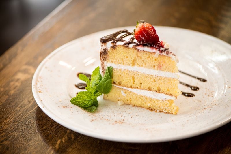 Tres Leches Cake, vanilla cake soaked in three different types of milk. Photo credit- Mia Yakel.