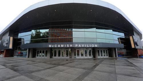 This is an exterior view of Georgia Tech’s McCamish Pavilion on Tuesday, September 18, 2012. The basketball arena has a seating capacity of 8,600 and cost $50million dollars. AJC file photo by Johnny Crawford