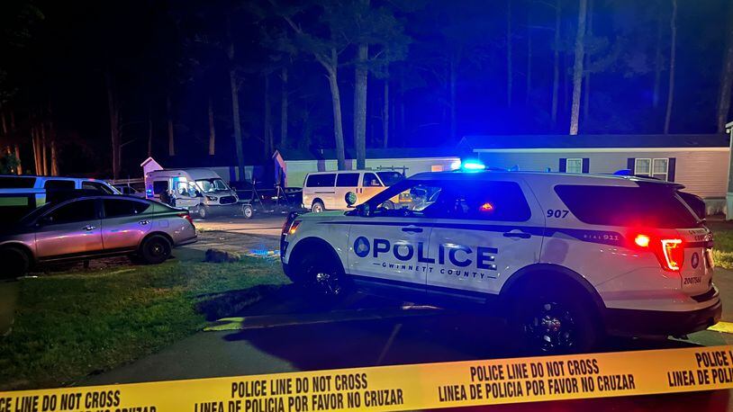 Gwinnett County police discovered the body of a Stone Mountain man inside a Mountain Drive mobile home after getting a tip Monday, April 24, 2023. Two suspects have been arrested in the man's death. (Credit: Gwinnett County Police Department)