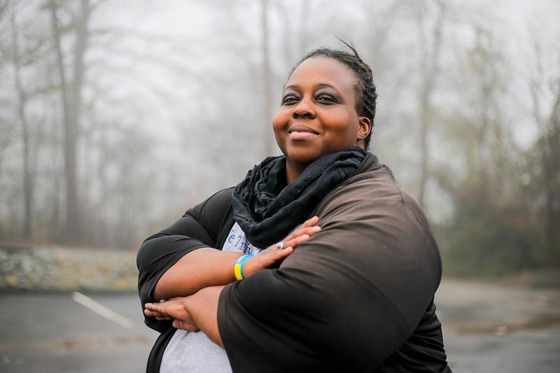 Monica DeLancy, founder of the We Thrive in Riverside Renters Association, is fighting her own eviction in Cobb Superior Court. (ALYSSA POINTER/ALYSSA.POINTER@AJC.COM)