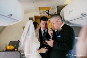 Love is in the air with airline weddings and engagements