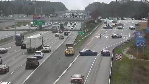 An apparent medical emergency led to a crash on I-85 in Gwinnett County on Thursday.
