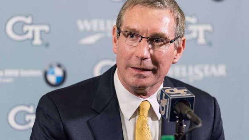 Georgia Tech athletic director Todd Stansbury officially started his job this week and must try to unite the team’s fans and alumni behind the football coach Paul Johnson. (Rob Felt / Georgia Tech)