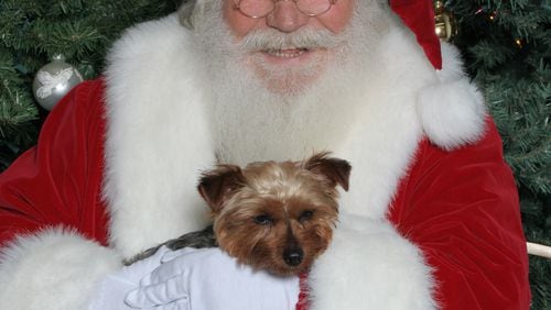 Four-footed family members can pose with Santa Sunday at the Mall of Georgia.