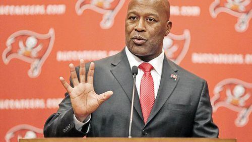 The Tampa Bay Buccaneers introduced Lovie Smith as their new head coach Monday. CHRIS O’MEARA/Associated Press