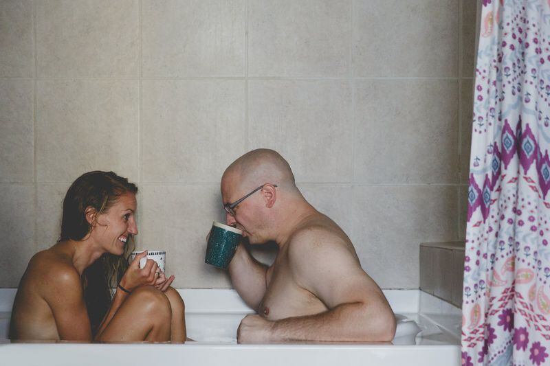 Josh and Jenna Buehler took daily Epsom salt baths to supplement magnesium and reduce inflammation. Their days had become very task-oriented, so bath time was how they silenced the chaos and reconnected. This is part of a photo documentary by Jennifer Keenan Giliberto, a professional photographer. CONTRIBUTED BY JENNIFER KEENAN GILIBERTO