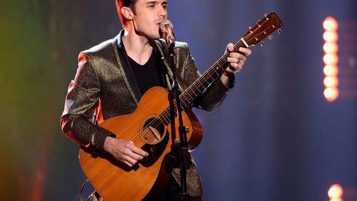 HOLLYWOOD, CALIFORNIA - APRIL 07: Recording artist Kris Allen performs onstage during FOX's "American Idol" Finale For The Farewell Season at Dolby Theatre on April 7, 2016 in Hollywood, California. at Dolby Theatre on April 7, 2016 in Hollywood, California. (Photo by Kevork Djansezian/Getty Images)
