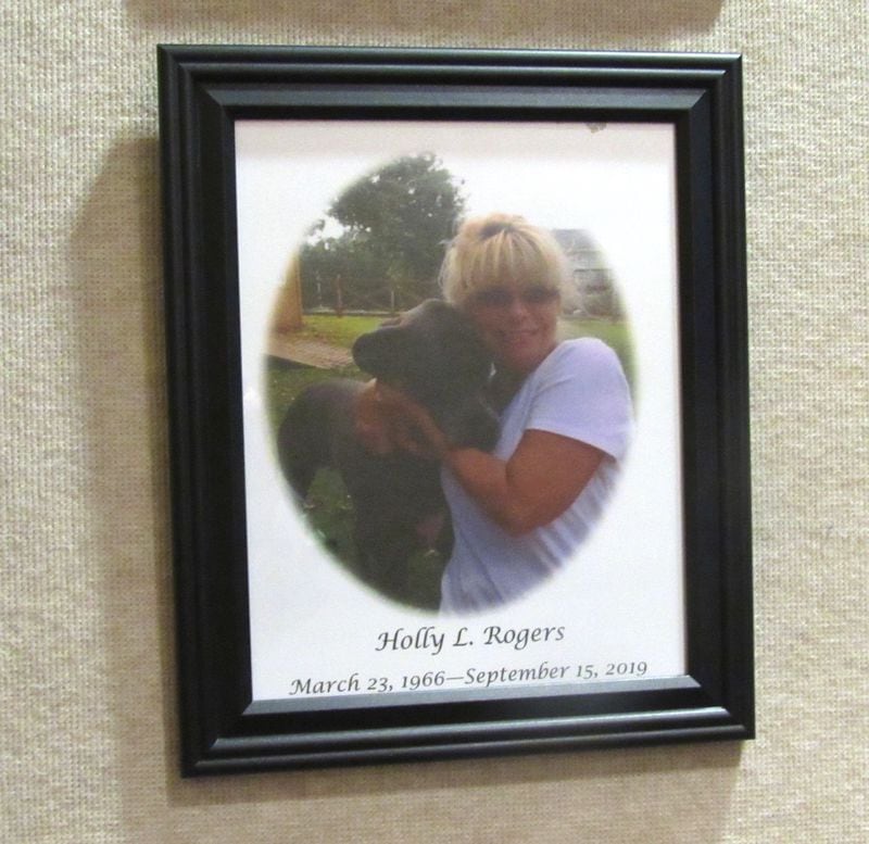 Holly Rogers' portrait now hangs in the Cobb County 911 dispatch room.