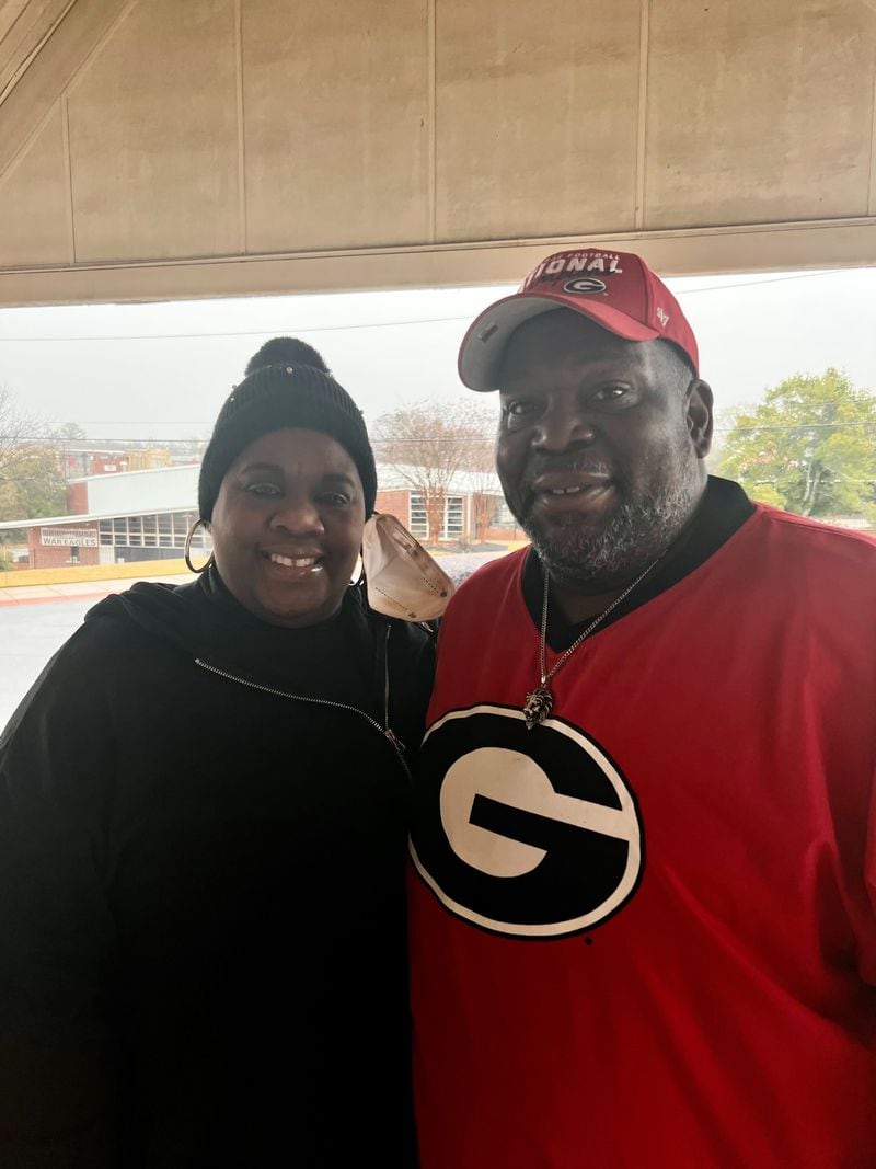 Sabrina and Rodney Williams voted at First Baptist Church of Fairburn.