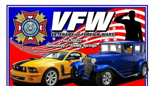 An open car show will be held from 11 a.m. to 2 p.m. April 30 near the Dunwoody Post Office as a fundraiser for Veterans of Foreign Wars charities. (Courtesy of the Dunwoody Veterans of Foreign Wars)