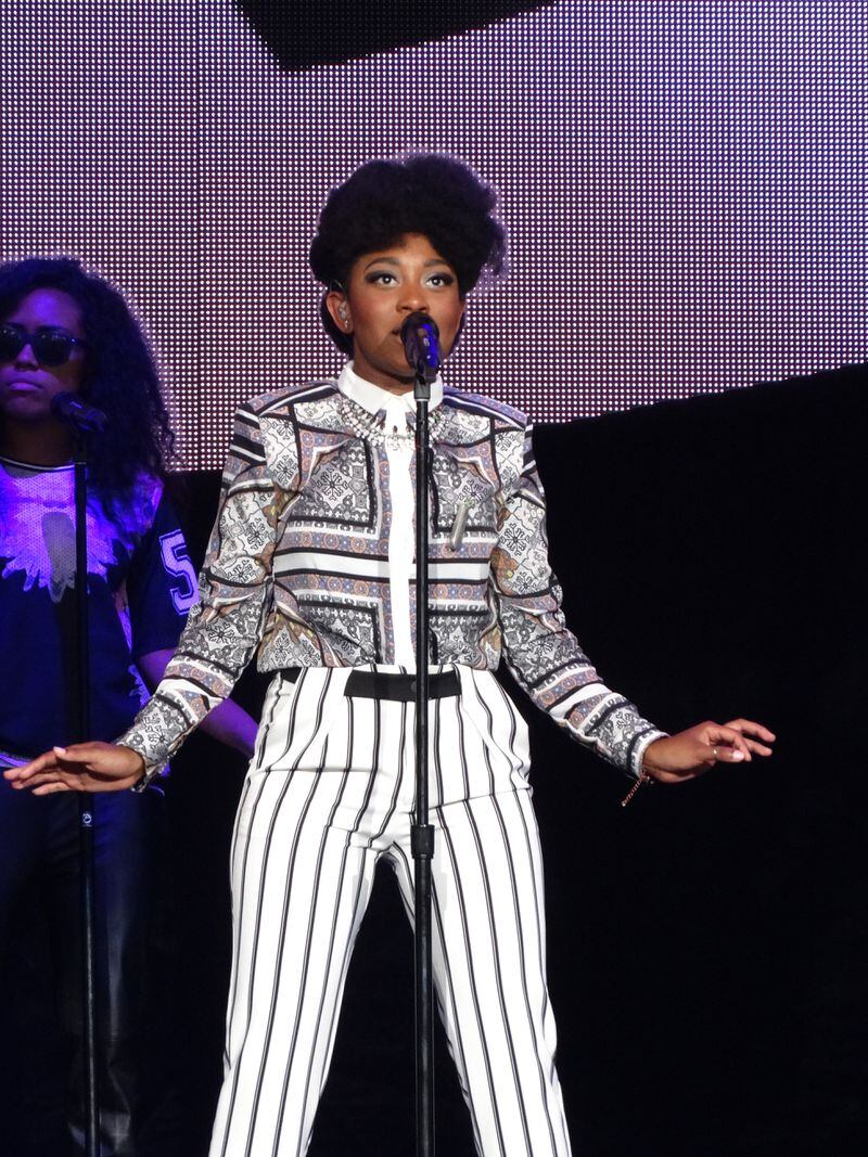 Majesty Rose (ninth place) was someone I thought could have done better on the show. She conveyed her strong vocals and quirky mannerisms on Janelle Monae's "Tightrope." CREDIT: Rodney Ho/rho@ajc.com