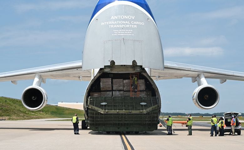 Massive cargo plane lands in Atlanta with shipment of masks