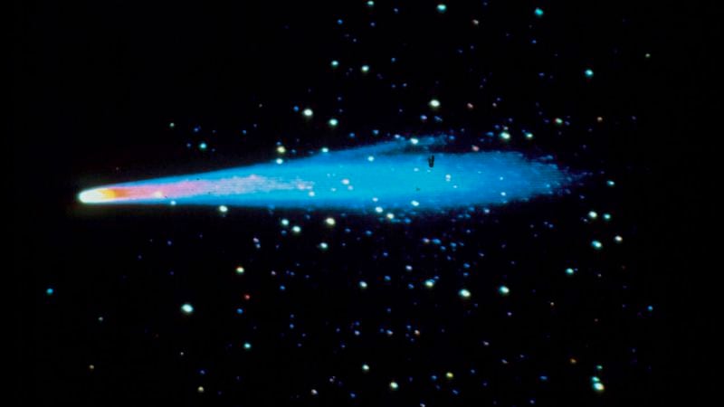 Halley's Comet photographed by the Soviet Probe "Vega" in 1986. (Photo by Liaison)