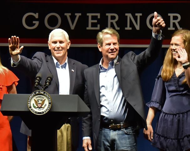 Mike Pence campaigns with Brian Kemp